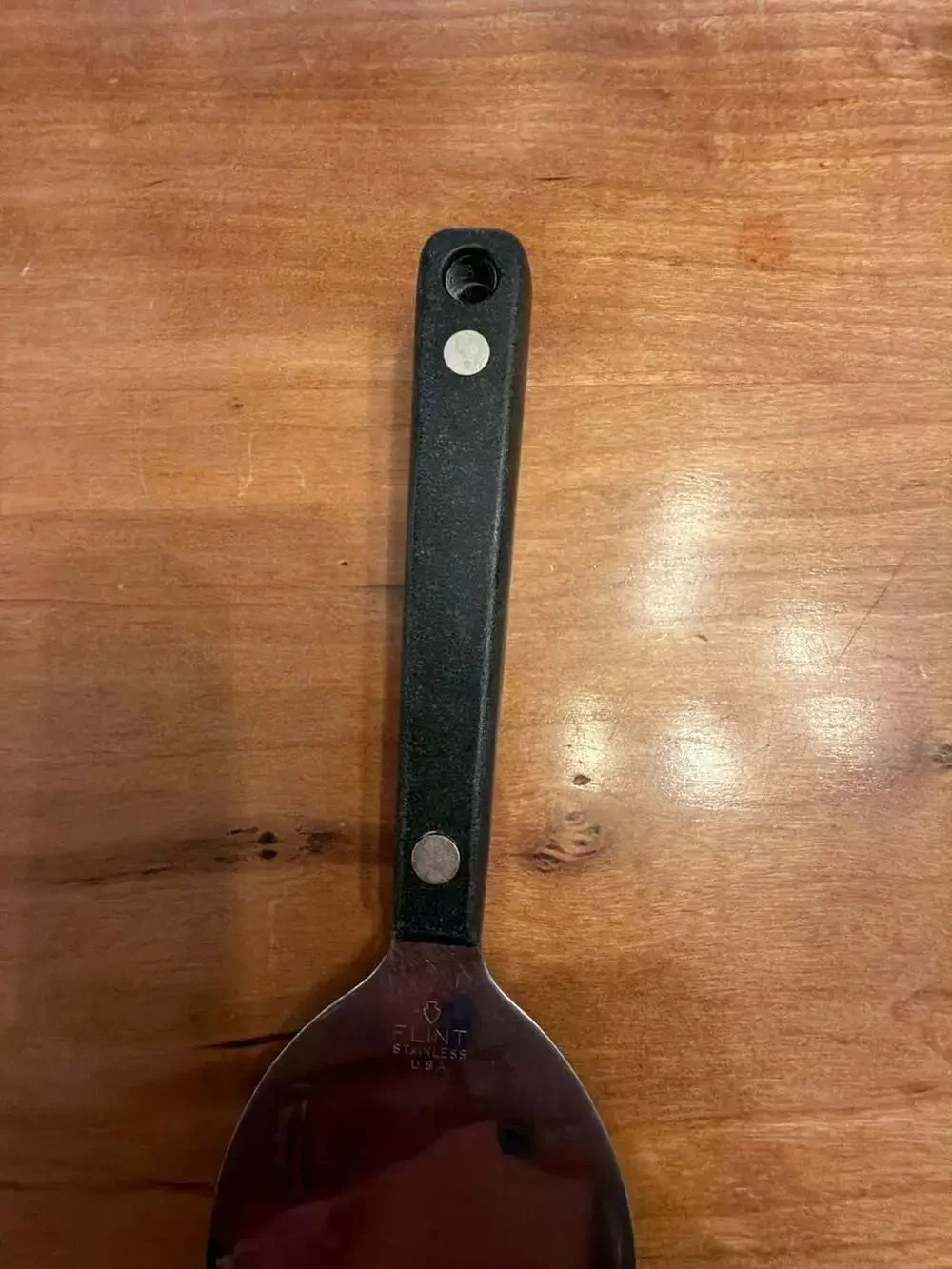 Vintage Flint Stainless USA Cake Server Pie Spatula Black Handle